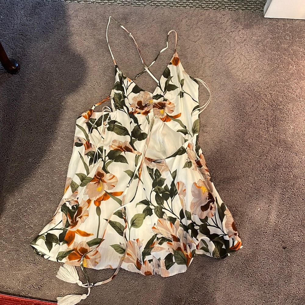 Romper free your heart boutique cinched front slit